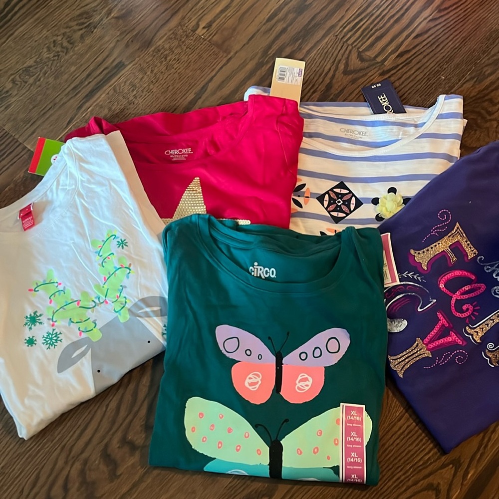 5 Cherokee/Circle Long Sleeve Shirt Bundle